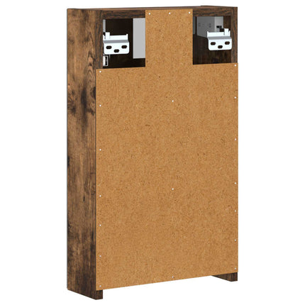 Badrumsspegelskåp Rökt ek 30 x 10,5 x 50 cm Konstruerat trä