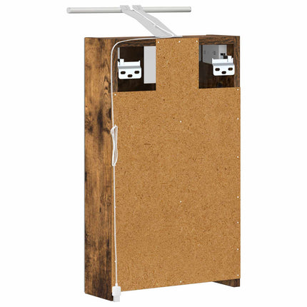 Badrumsspegelskåp Rökt ek 30 x 10,5 x 50 cm Konstruerat trä