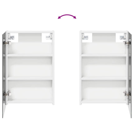 Badrumsspegelskåp Vit 40 x 10,5 x 60,5 cm Konstruerat trä