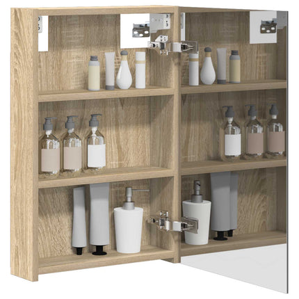 Badrumsspegelskåp Sonoma-ek 40 x 10,5 x 60,5 cm Konstruerat trä
