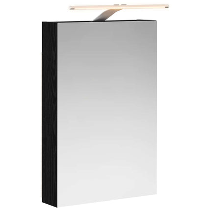 Badrumsspegelskåp Svart Ek 40 x 10,5 x 60,5 cm Konstruerat trä
