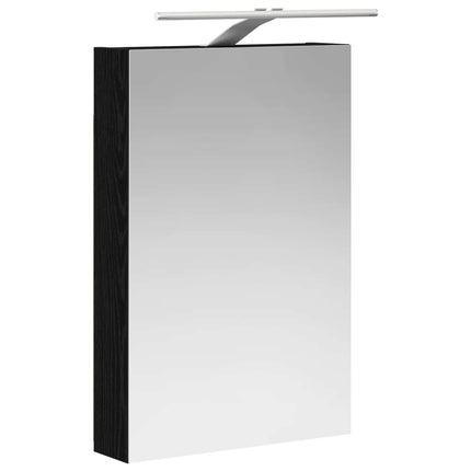 Badrumsspegelskåp Svart Ek 40 x 10,5 x 60,5 cm Konstruerat trä