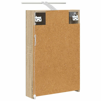 Badrumsspegelskåp Sonoma-ek 40 x 10,5 x 60,5 cm Konstruerat trä