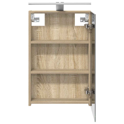Badrumsspegelskåp Sonoma-ek 40 x 10,5 x 60,5 cm Konstruerat trä