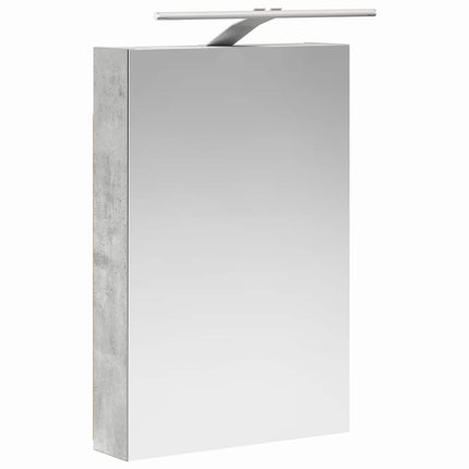 Badrumsspegelskåp Betonggrå 40 x 10,5 x 60,5 cm Konstruerat trä