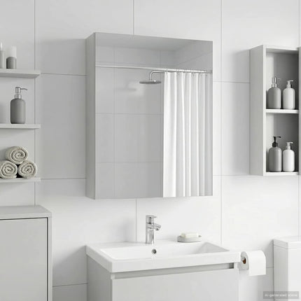 Badrumsspegelskåp Vit 50 x 14,5 x 70 cm Konstruerat trä