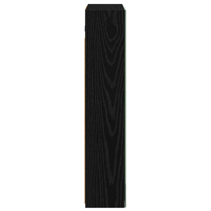 Badrumsspegelskåp Svart Ek 50 x 14,5 x 70 cm Konstruerat trä