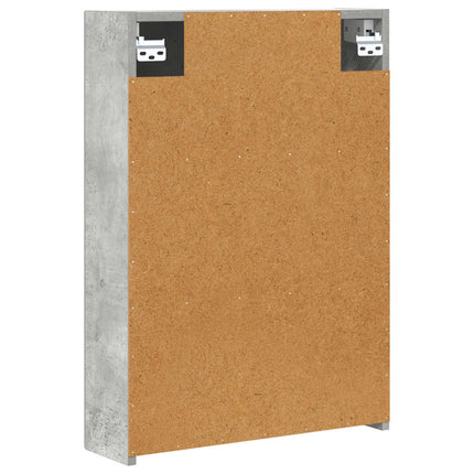 Badrumsspegelskåp Betonggrå 50 x 14,5 x 70 cm Konstruerat trä