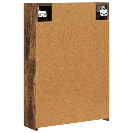 Badrumsspegelskåp Rökt ek 50 x 14,5 x 70 cm Konstruerat trä