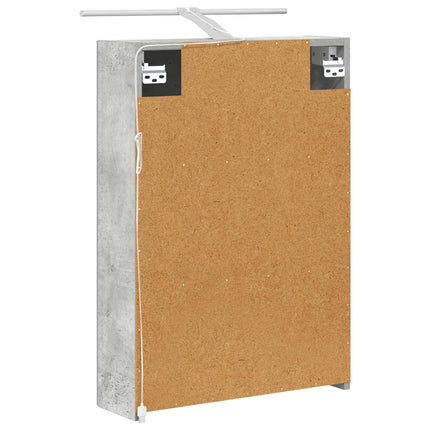 Badrumsspegelskåp Betonggrå 50 x 14,5 x 70 cm Konstruerat trä