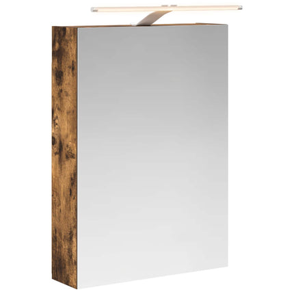 Badrumsspegelskåp Rökt ek 50 x 14,5 x 70 cm Konstruerat trä