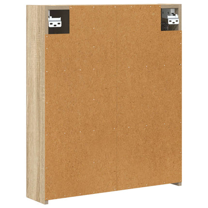Badrumsspegelskåp Sonoma-ek 60 x 14,5 x 70 cm Konstruerat trä