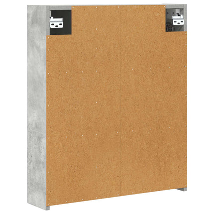 Badrumsspegelskåp Betonggrå 60 x 14,5 x 70 cm Konstruerat trä