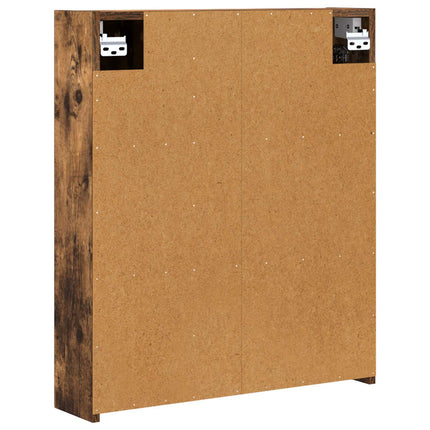 Badrumsspegelskåp Rökt ek 60 x 14,5 x 70 cm Konstruerat trä