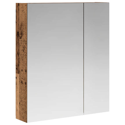Badrumsspegelskåp Gammalt trä 60 x 14,5 x 70 cm Konstruerat trä