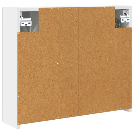 Badrumsspegelskåp för Vit 60 x 14,5 x 50 cm Konstruerat trä