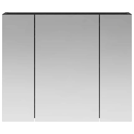 Badrumsspegelskåp Svart Ek 60 x 14,5 x 50 cm Konstruerat trä