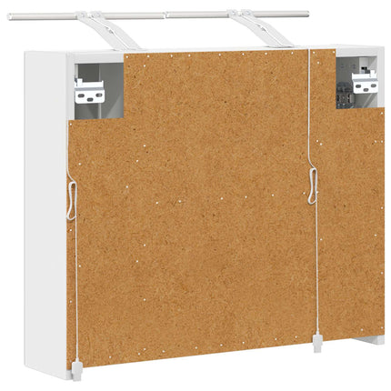 Badrumsspegelskåp för Vit 60 x 14,5 x 50 cm Konstruerat trä