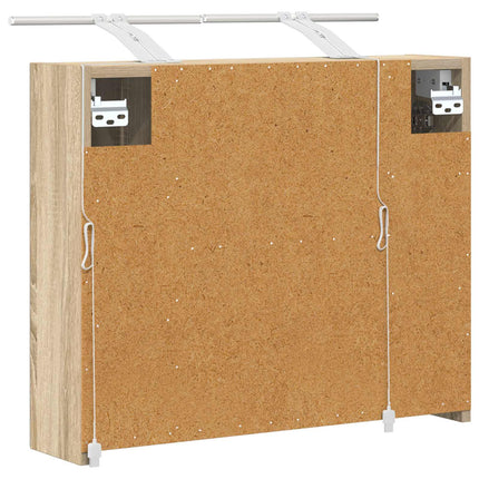 Badrumsspegelskåp Sonoma-ek 60 x 14,5 x 50 cm Konstruerat trä