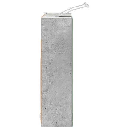 Badrumsspegelskåp Betonggrå 60 x 14,5 x 50 cm Konstruerat trä