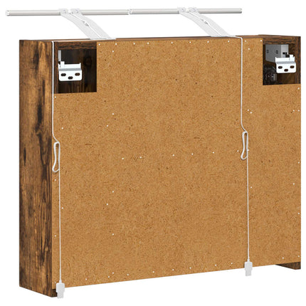 Badrumsspegelskåp för Rökt ek 60 x 14,5 x 50 cm