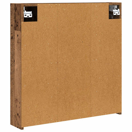 Badrumsspegelskåp Gammalt trä 70 x 14,5 x 70 cm Konstruerat trä