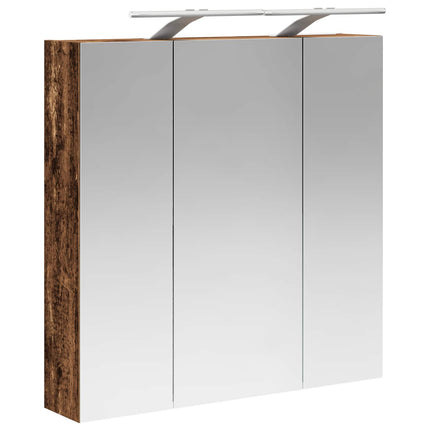 Badrumsspegelskåp Gammalt trä 70 x 14,5 x 70 cm Konstruerat trä