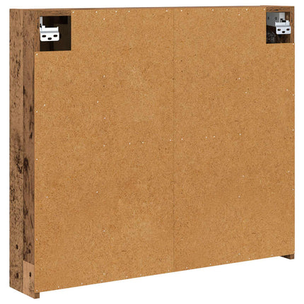 Badrumsspegelskåp Gammalt trä 80 x 14.5 x 70 cm Konstruerat trä