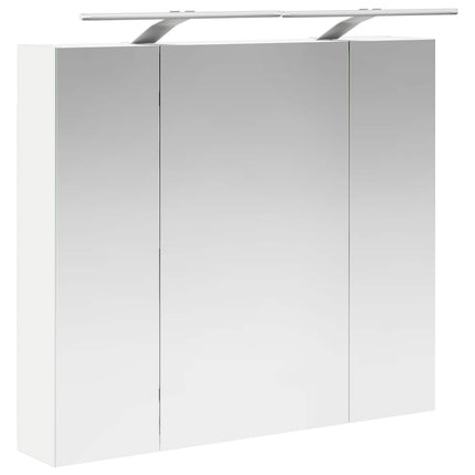 Badrumsspegelskåp Vit 80 x 14.5 x 70 cm Konstruerat trä