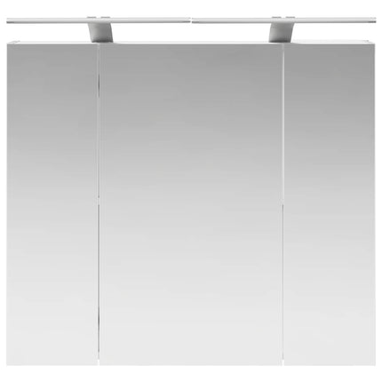Badrumsspegelskåp Vit 80 x 14.5 x 70 cm Konstruerat trä