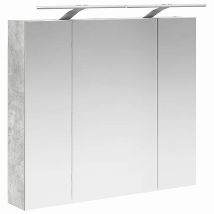 Badrumsspegelskåp Betonggrå 80 x 14.5 x 70 cm Konstruerat trä