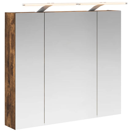 Badrumsspegelskåp Rökt ek 80 x 14.5 x 70 cm Konstruerat trä