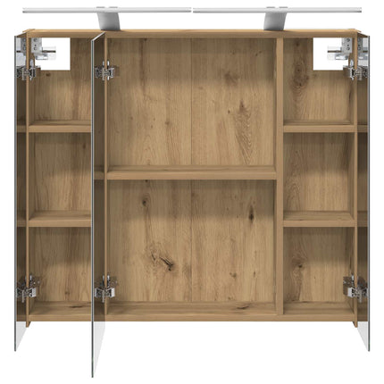 Badrumsspegelskåp Artisan Ek 80 x 14.5 x 70 cm Konstruerat trä