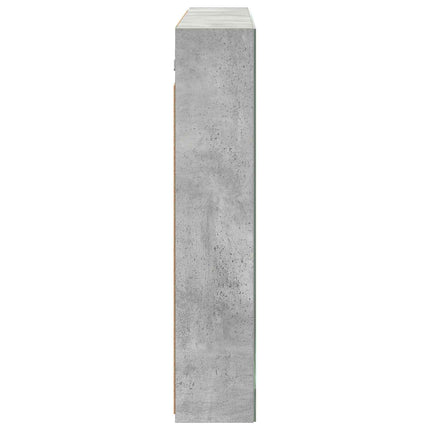 Badrumsspegelskåp Betonggrå 100 x 14,5 x 70 cm Konstruerat trä