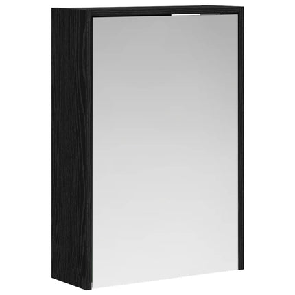 Badrumsspegelskåp Svart Ek 43 x 16 x 62.5 cm Konstruerat trä