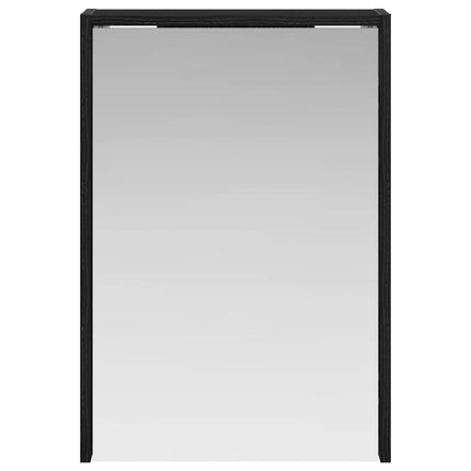 Badrumsspegelskåp Svart Ek 43 x 16 x 62.5 cm Konstruerat trä
