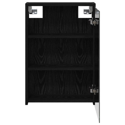 Badrumsspegelskåp Svart Ek 43 x 16 x 62.5 cm Konstruerat trä
