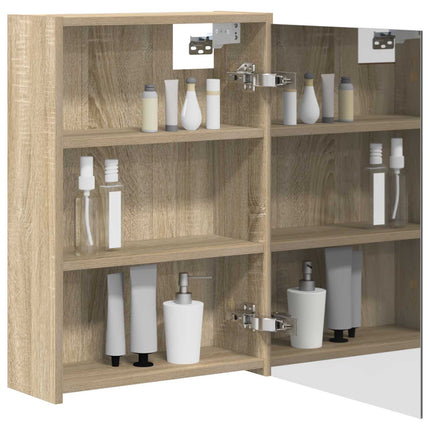 Badrumsspegelskåp Sonoma-ek 43 x 16 x 62.5 cm Konstruerat trä