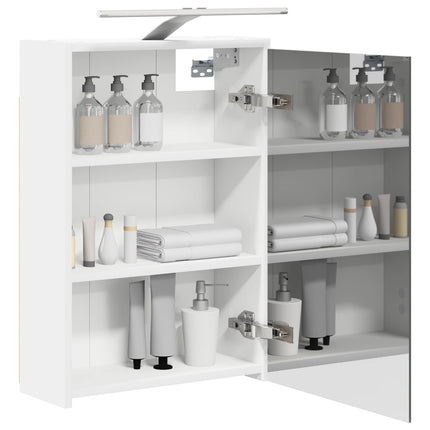 Badrumsspegelskåp Vit 43 x 16 x 62.5 cm Konstruerat trä