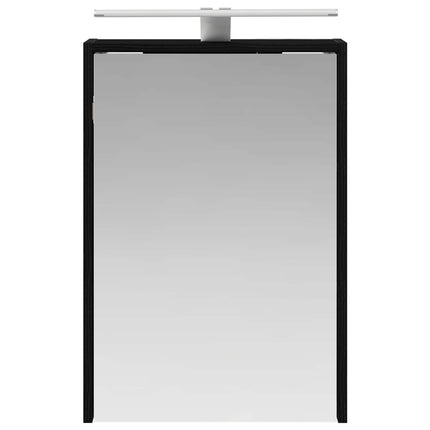 Badrumsspegelskåp Svart Ek 43 x 16 x 62.5 cm Konstruerat trä