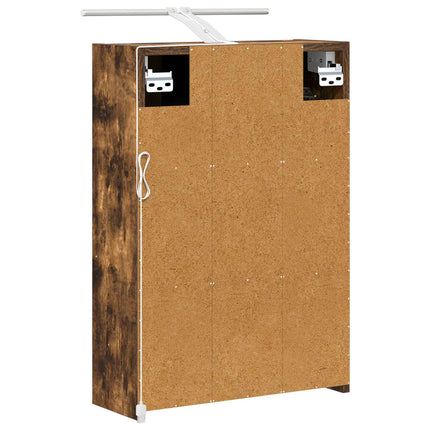 Badrumsspegelskåp Rökt ek 43 x 16 x 62.5 cm Konstruerat trä