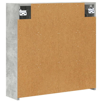 Badrumsspegelskåp Betonggrå 63,5 x 16 x 62,5 cm Konstruerat trä
