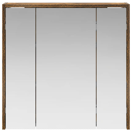 Badrumsspegelskåp Rökt ek 63,5 x 16 x 62,5 cm Konstruerat trä