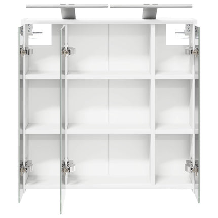 Badrumsspegelskåp för Vit 63,5 x 16 x 62,5 cm Konstruerat trä