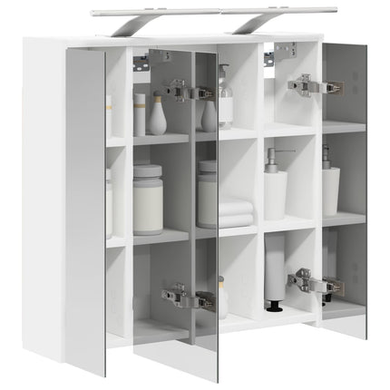 Badrumsspegelskåp för Vit 63,5 x 16 x 62,5 cm Konstruerat trä