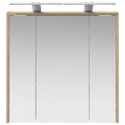 Badrumsspegelskåp Sonoma-ek 63,5 x 16 x 62,5 cm Konstruerat trä