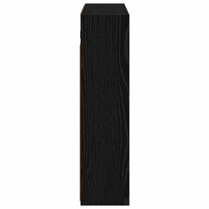 Badrumsspegelskåp Svart Ek 73,5 x 16 x 62,5 cm Konstruerat trä
