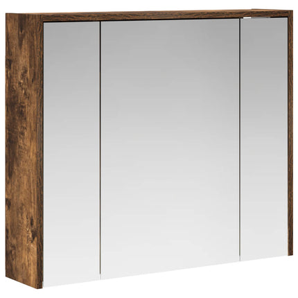 Badrumsspegelskåp Rökt ek 73,5 x 16 x 62,5 cm Konstruerat trä