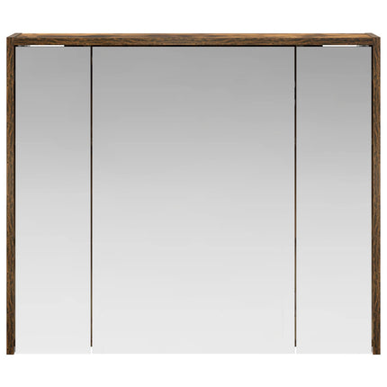 Badrumsspegelskåp Rökt ek 73,5 x 16 x 62,5 cm Konstruerat trä