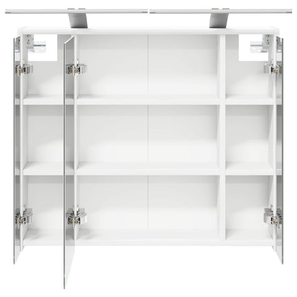 Badrumsspegelskåp för Vit 73,5 x 16 x 62,5 cm Konstruerat trä